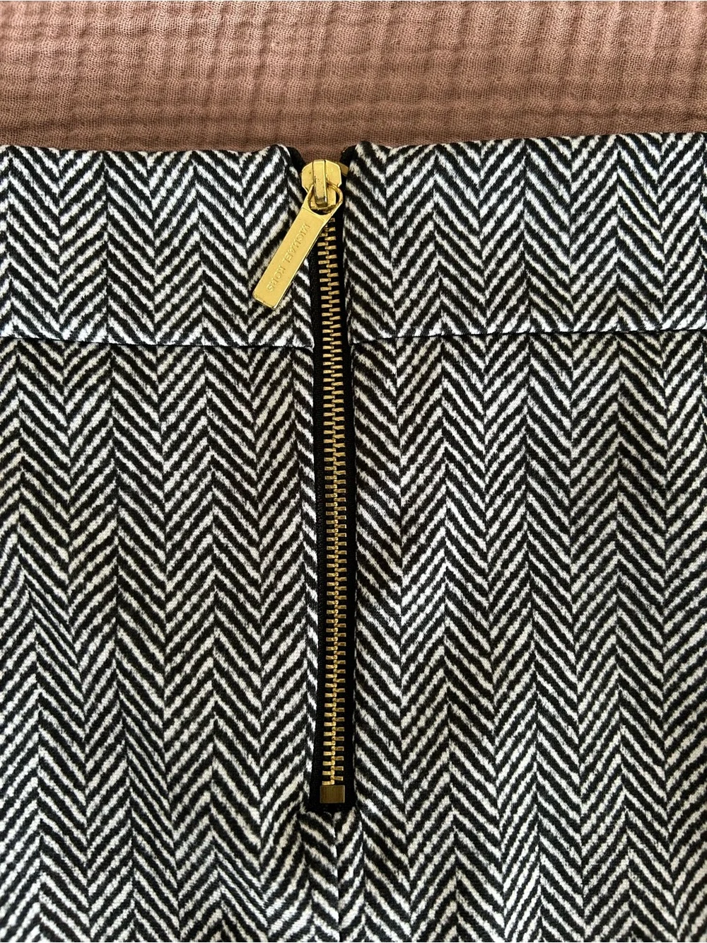 Michael Kors Black and White Pencil Skirt